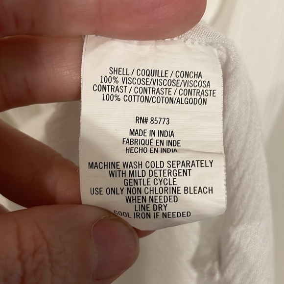 O'Neill Women's Babydoll Dress Large White 100% Cotton Gingham Print Coastal - Picture 12 of 16